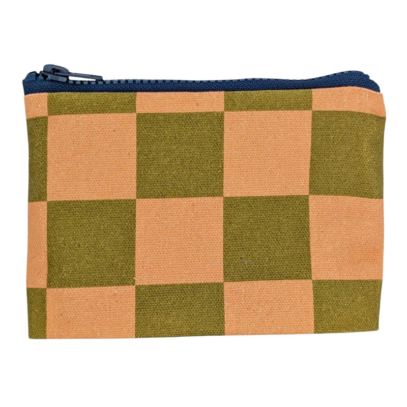 Peach Sqaure Cotton Pouch - Set of Two