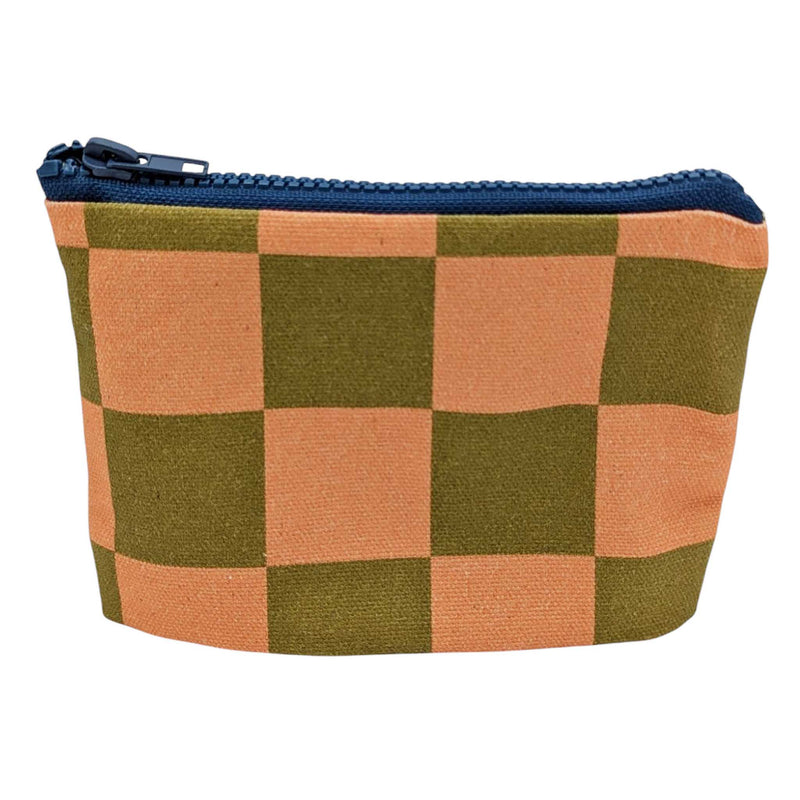 Peach Sqaure Cotton Pouch - Set of Two