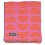 Half-Moons Bright Pink Organic Cotton Throw