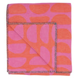 Half-Moons Bright Pink Organic Cotton Throw