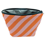 Pink Stripe Cotton Pouch