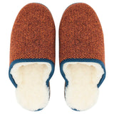 Red Check Lambswool & Sheepskin Slippers