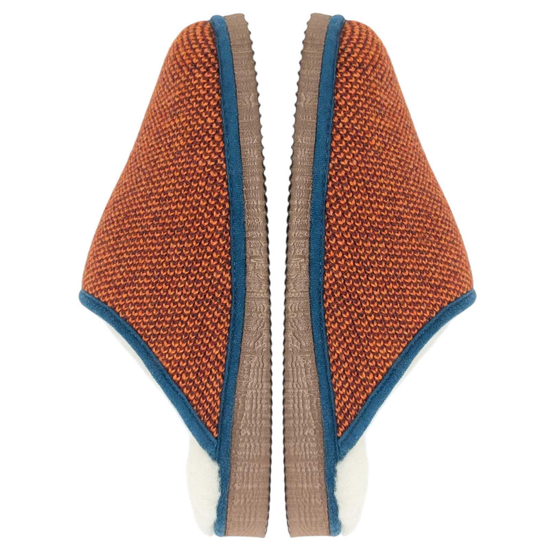 Red Check Lambswool & Sheepskin Slippers