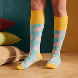Women's Jade Rabbits Lambswool Knee Socks