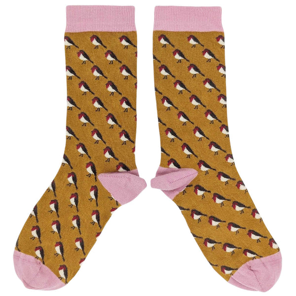 Women's Ginger Robins Organic Cotton Ankle Socks