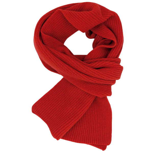 RIB SCARF - lambswool - red
