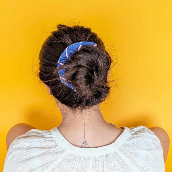 Navy Pinstripe Scrunchie