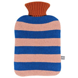 Lambswool Hot Water Bottle Cover - Blue & Pink Stripes