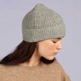 Soft Grey Cashmere Blend Beanie