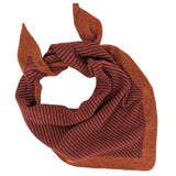 Lambswool Triangle Rust Marl Stripe Neck Scarf