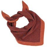 Lambswool Triangle Rust Stripe Neck Scarf