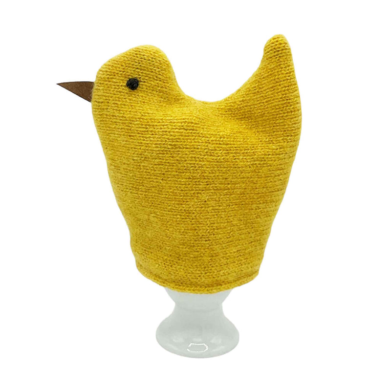 YELLOW CHICK LAMBSWOOL EGG COSY  BY CATHERINE TOUGH 