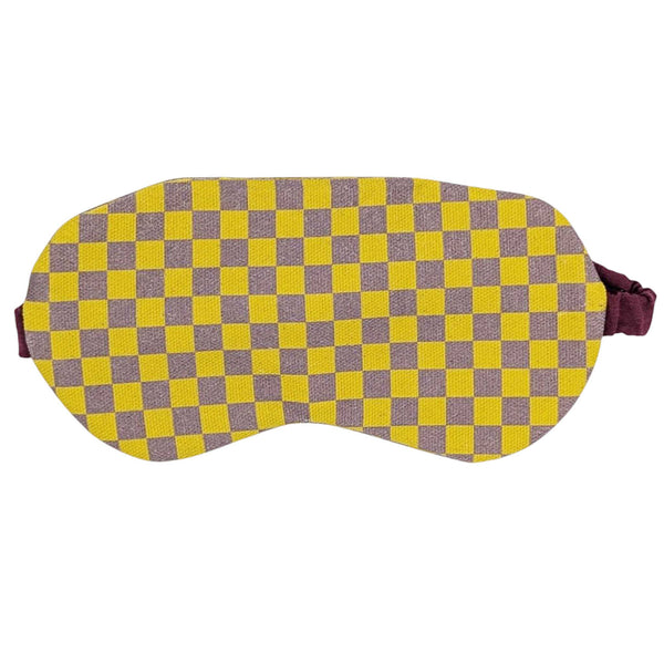Yellow Check Eye Mask