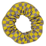 Yellow Check Scrunchie