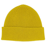 Lambswool Ribbed Beanie - Electric Yellow