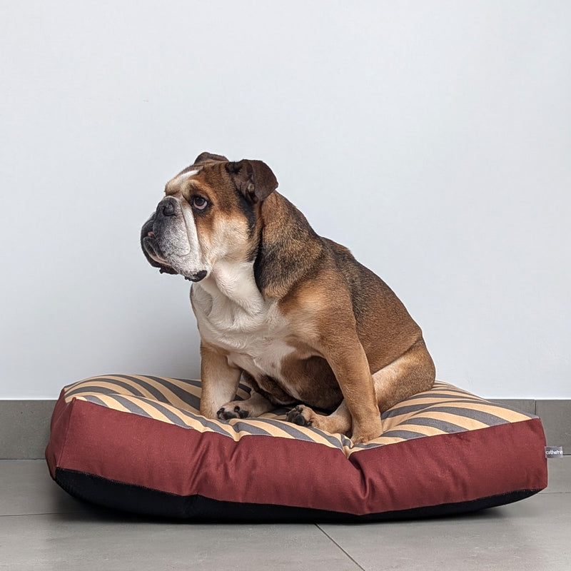 Dog Bed - Grey Stripe
