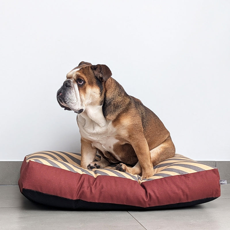 Dog Bed - Grey Stripe