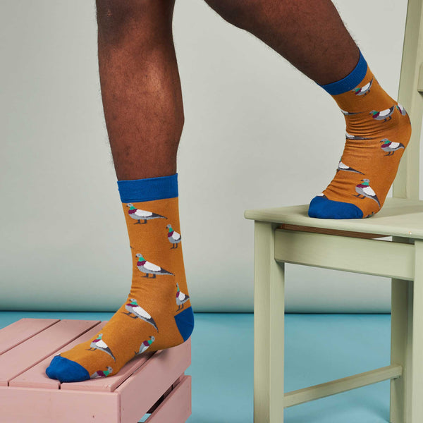 Men's Ginger Pigeon Organic Cotton Ankle Socks