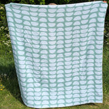 Half-Moons Green Organic Cotton Throw