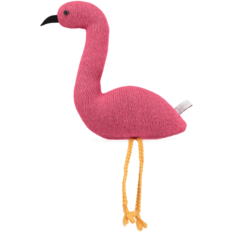 knitted pink flamingo