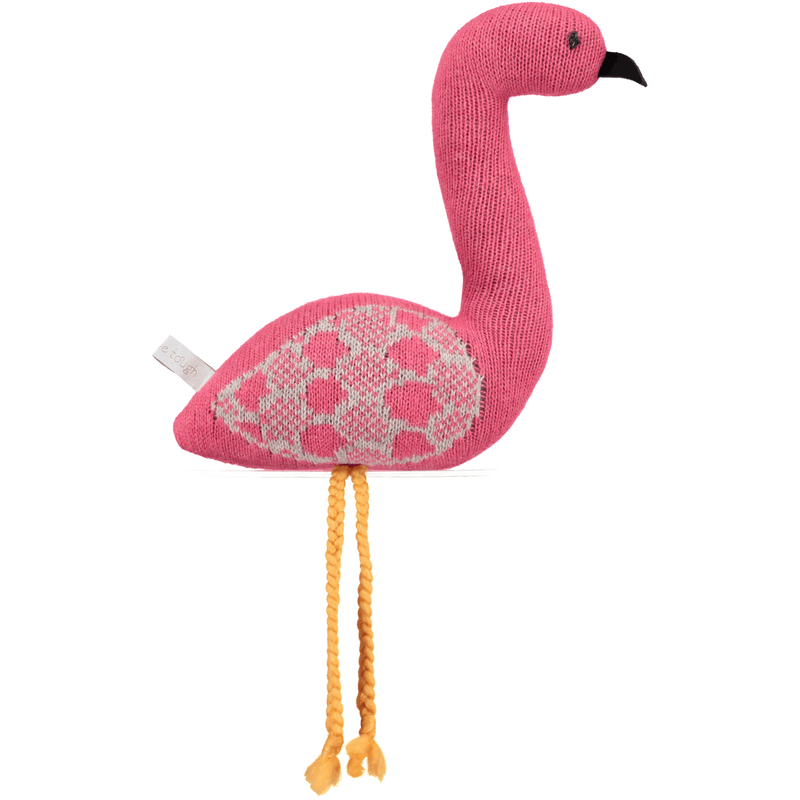 knitted pink flamingo