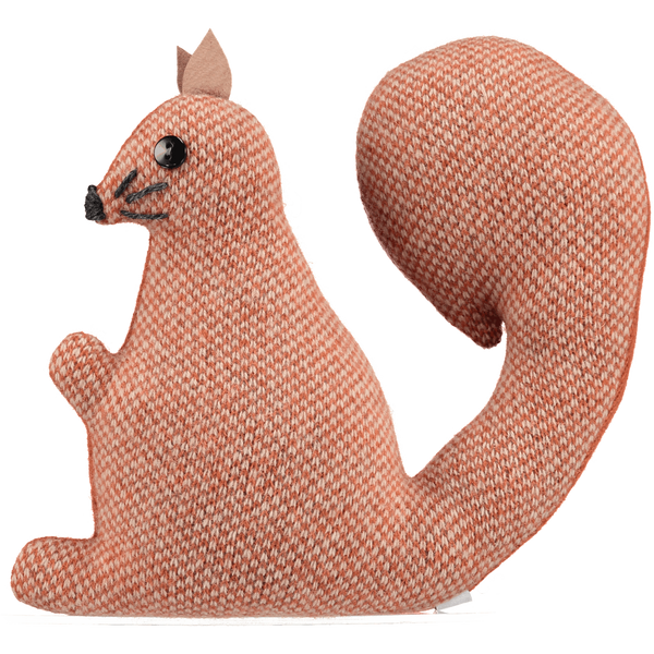 red knitted squirrel