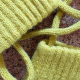 Kids' Lambswool Mittens on a String - Red & Light Blue Check