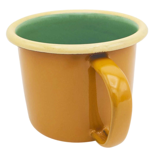 Enamel Mug - Mustard & Mint, 350 ml