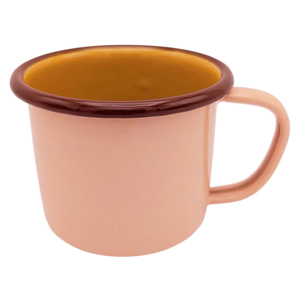 Enamel Mug - Pink & Mustard - 350ml