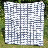 Half-Moons Navy Organic Cotton Throw