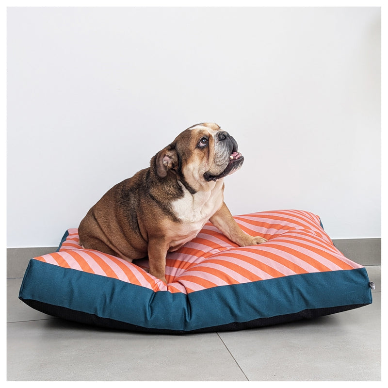 Dog Bed - Pink Stripe