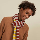 Sienna & Electric Yellow Stripe Lambswool Scarf