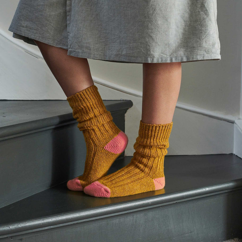 The Mustard & Coral Silk Gift Box For Her