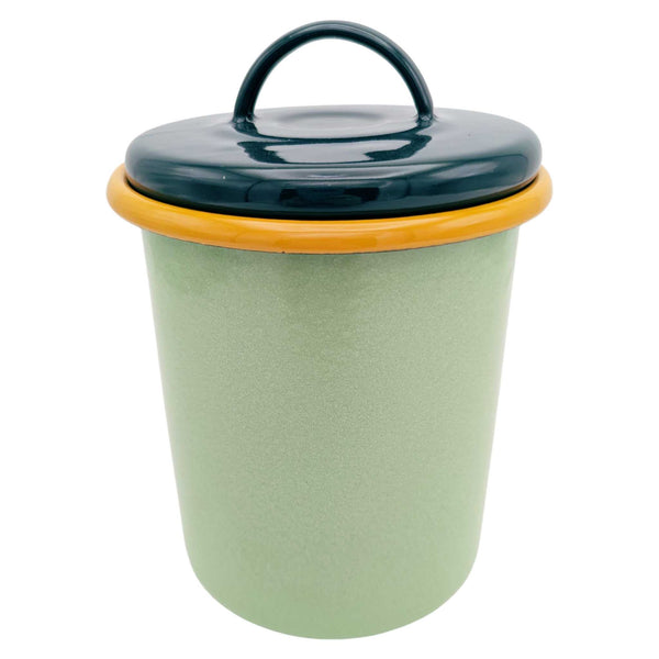 Enamel Storage Jar - Mint & Teal