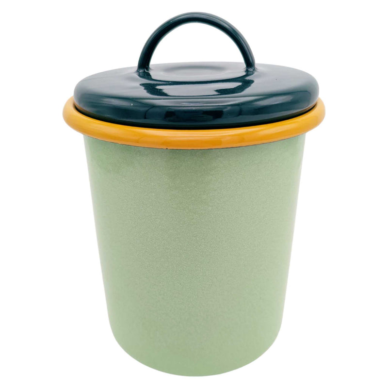 Enamel Storage Jar - Mint & Teal