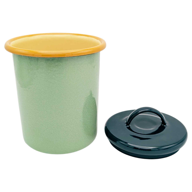 Enamel Storage Jar - Mint & Teal