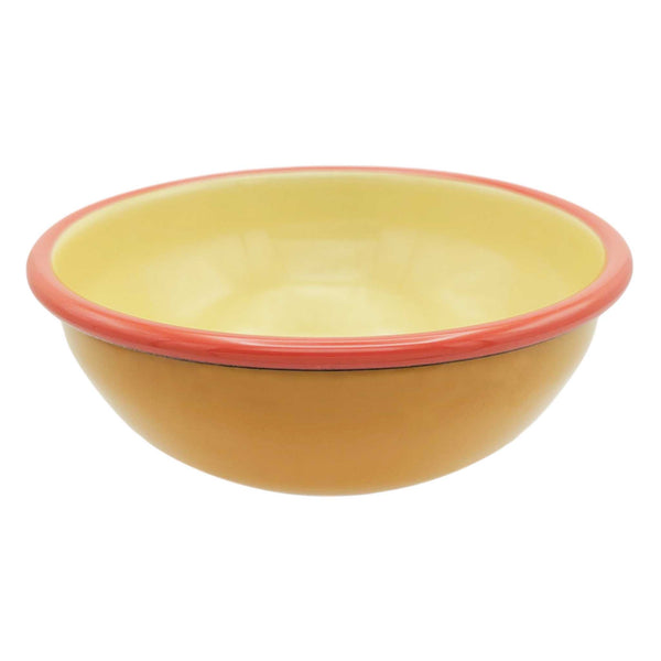 Enamel Bowl - Mustard & Lemon