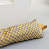 Yellow Check Draught Excluder With Lavender & Biofoam