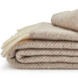 Soft Brown Fishbone Wool Throw