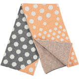 Grey & Peach Big Spot Little Spot Lambswool Scarf
