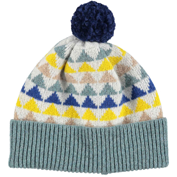 HAT - bobble - triangles - sea green & grey  marine pom.jpg