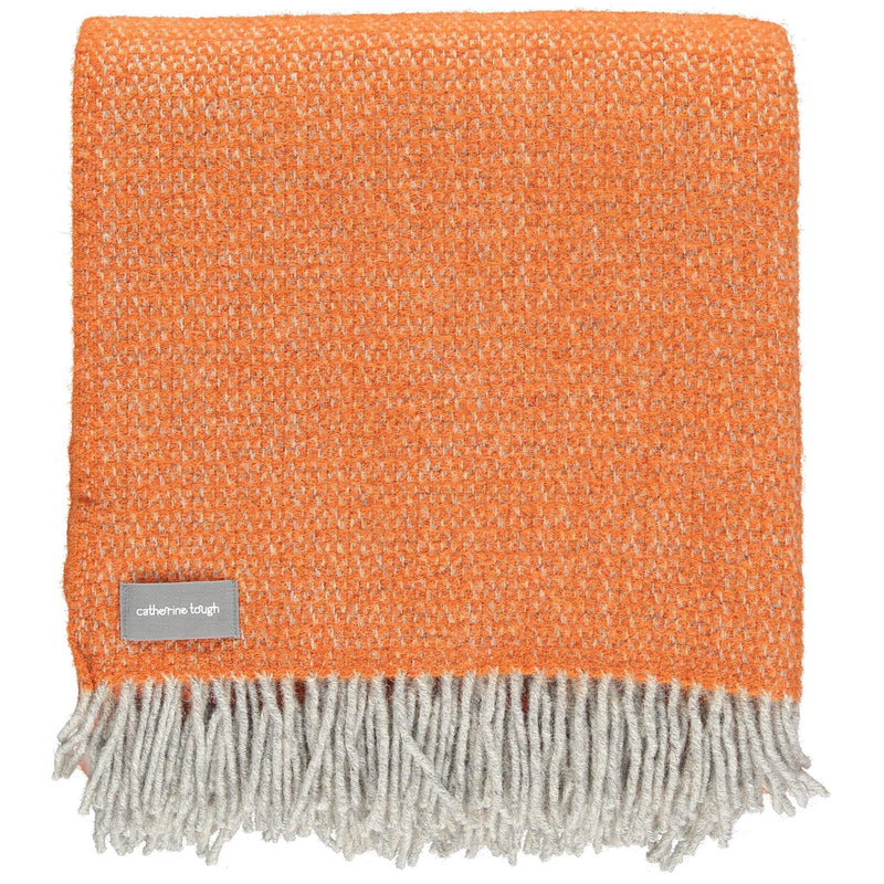 BLANKET WOVEN - small triangles - orange