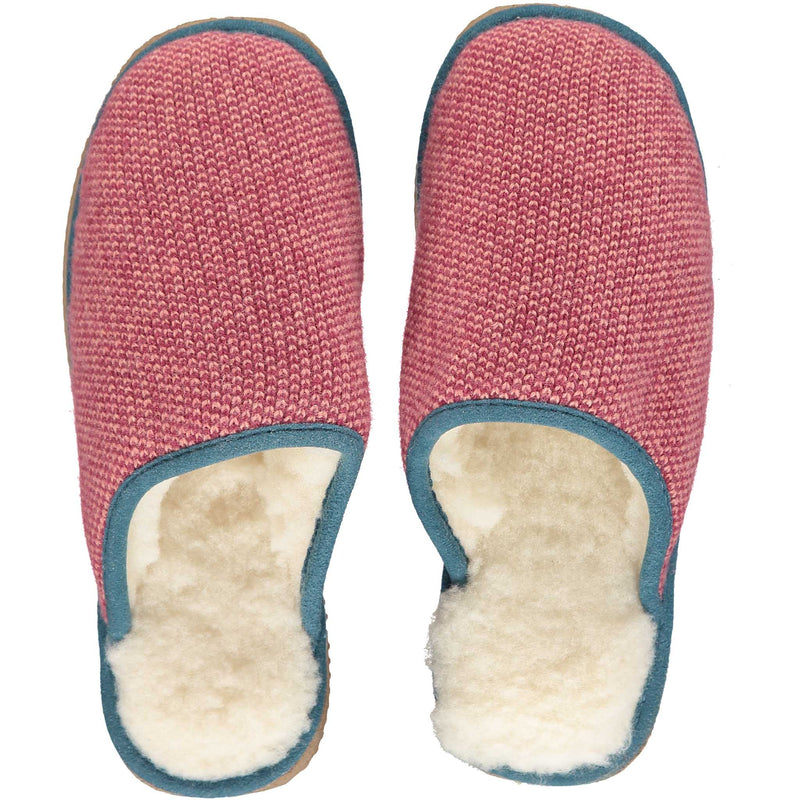 Plum Check Lambswool Sheepskin Slippers Catherine Tough