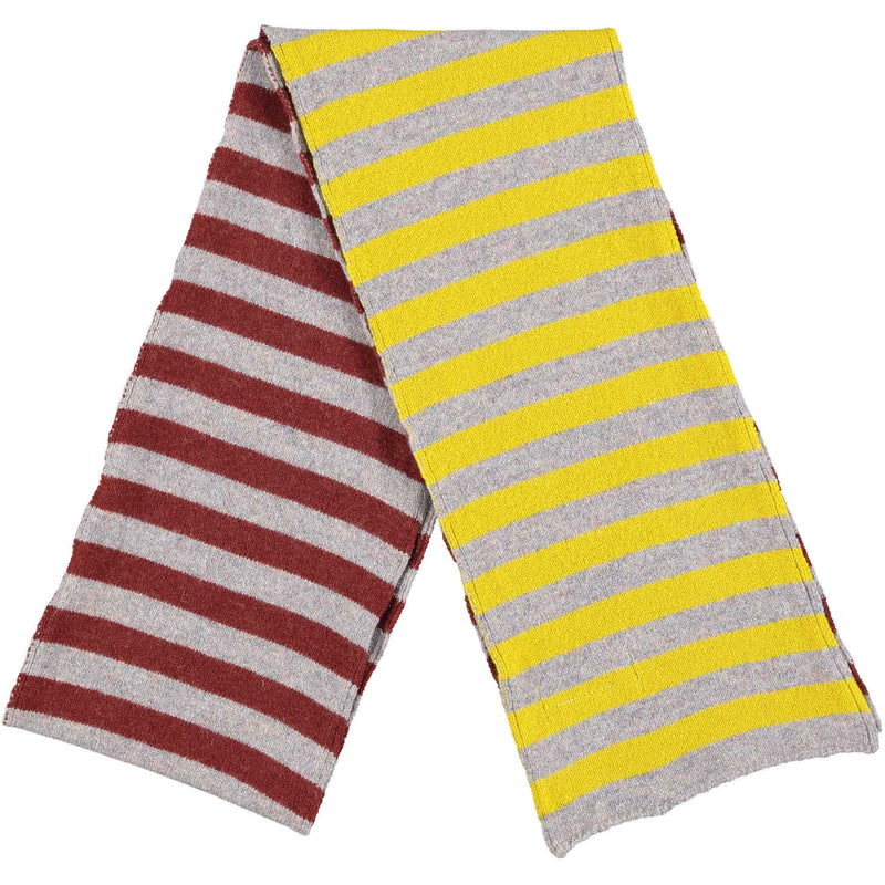 Sienna & Electric Yellow Stripe Lambswool Scarf