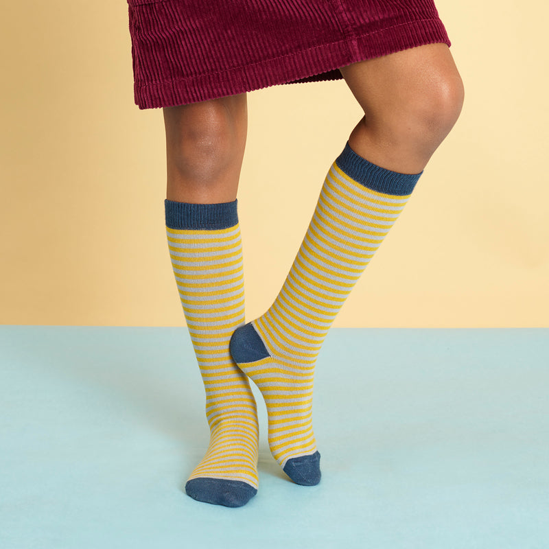 Stripe Kids' Cotton Knee Socks