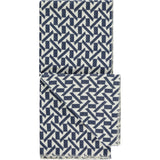 Tumbling Blocks Navy Organic Cotton Throw