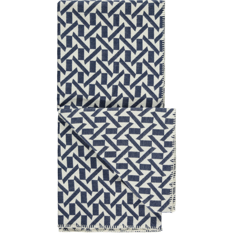 Tumbling Blocks Navy Organic Cotton Throw