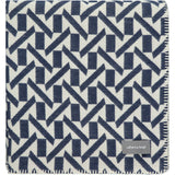 Tumbling Blocks Navy Organic Cotton Throw