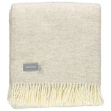 Soft Brown Fishbone Wool Throw